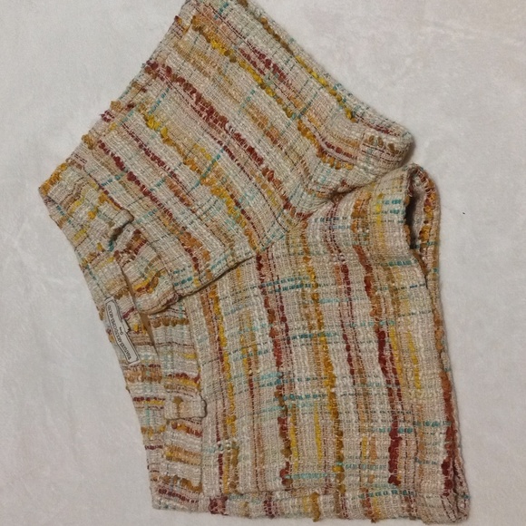 Anthropologie What Comes Around Goes Around Multicolor Tweed Boucle Shorts - Picture 3 of 13